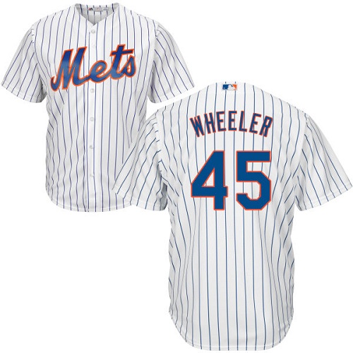 Mets #45 Zack Wheeler White(Blue Strip) Cool Base Stitched Youth MLB Jersey